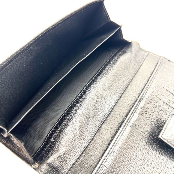 Authentic GUCCI Black Monogram Canvas x Leather Long Wallet - Picture 9 of 9